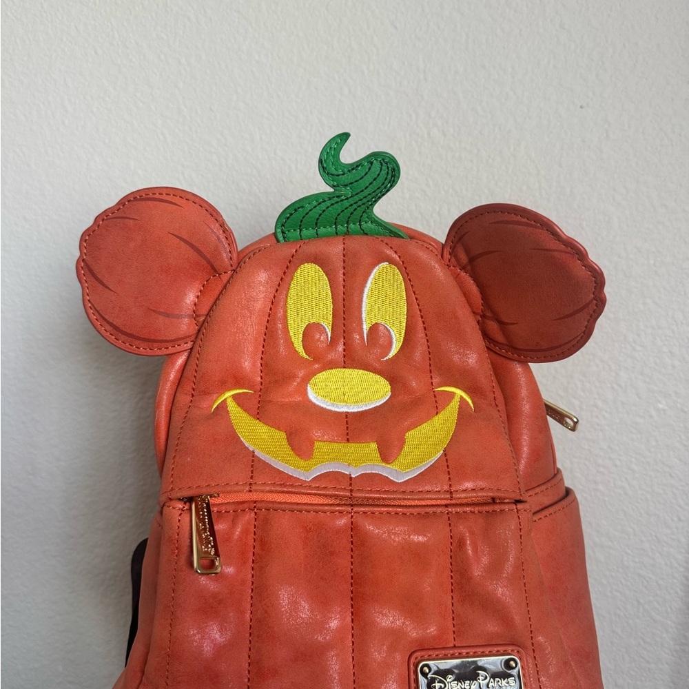 Disney Parks Orange Pumpkin Backpack